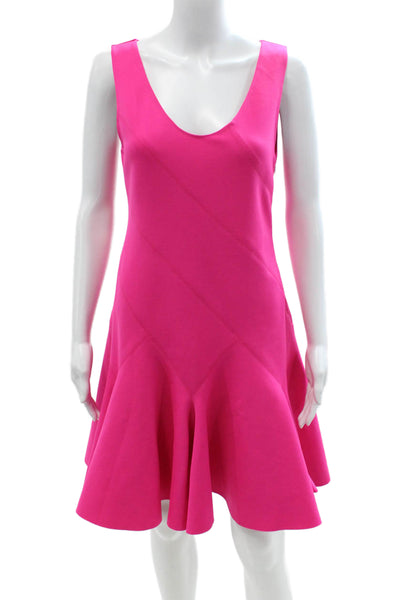 Derek Lam 10 Crosby Women Fit & Flare Silk Knee Length Pink Dress Size 8