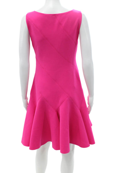 Derek Lam 10 Crosby Women Fit & Flare Silk Knee Length Pink Dress Size 8