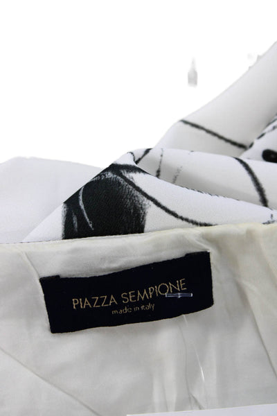 Piazza Sempione Women Shift Dress Black Sleeveless Knee Length Size 44
