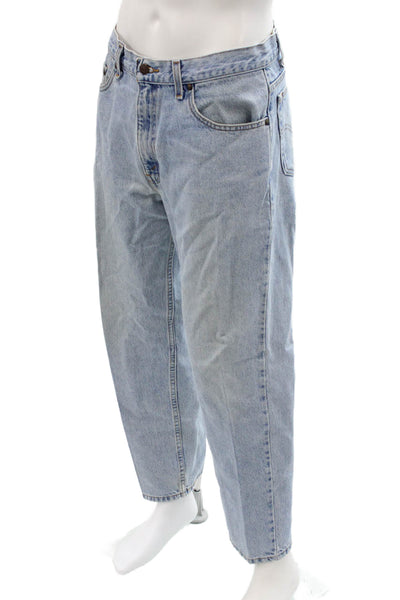 Levi's Mens Straight Jeans Light Blue Button Fly Size 34