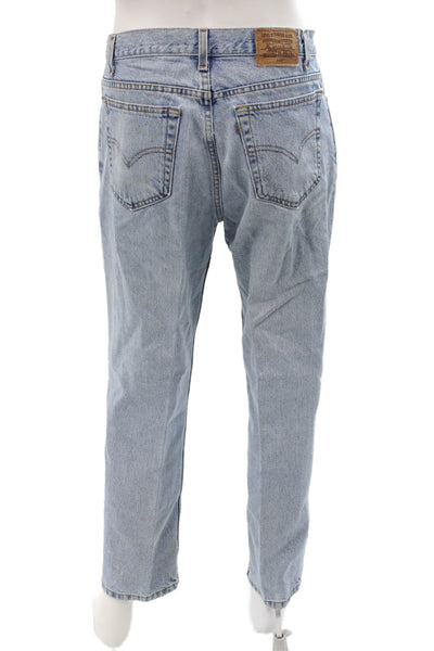Levi's Mens Straight Jeans Light Blue Button Fly Size 34