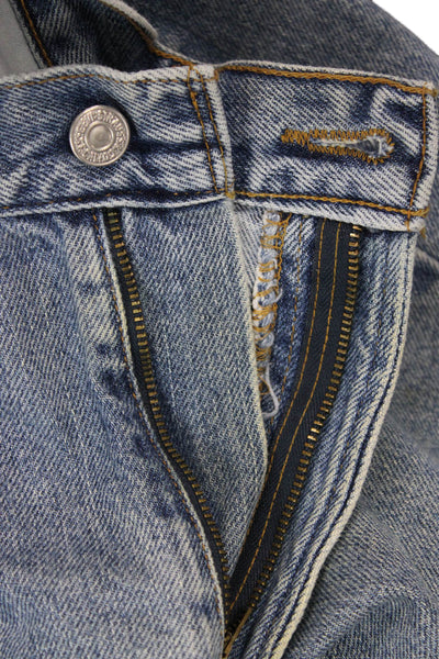 Levi's Mens Cropped Straight Jeans Blue 100% Cotton Size 34
