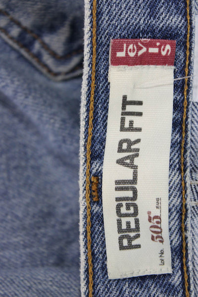 Levi's Mens Cropped Straight Jeans Blue 100% Cotton Size 34