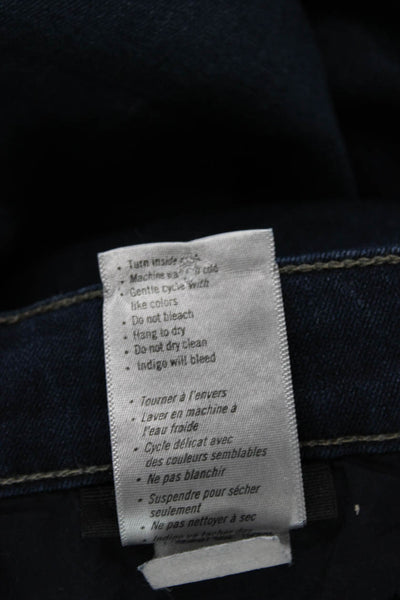 Paige Mens Cropped Straight Dark Blue Jeans Size 33