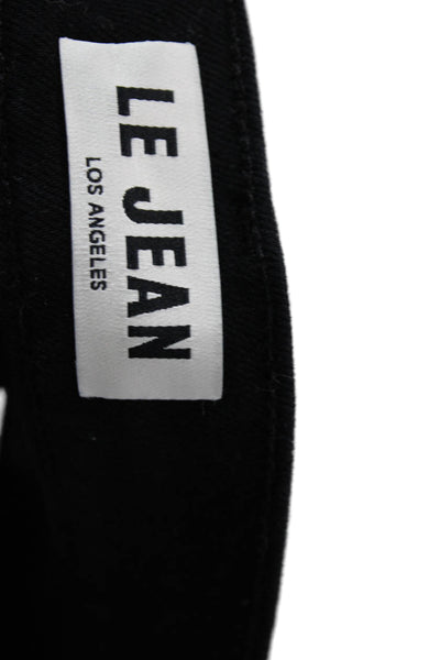 Le Jean Womens Cropped High Rise Black Jeans Size 26