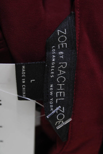 Zoe By Rachel Zoe Women Red Bohemian Tunic Long Sleeve Button Polyester Size L