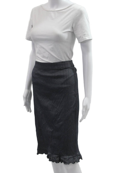 Max Studio Womens Dark Blue Geometric Straight Pencil Skirt Size XL