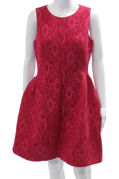 Calvin Klein Women A-Line Fit & Flare Pink Dress Hook & Eye Sleeveless Size 10