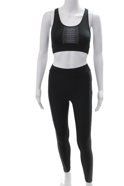 Ultracor Women Animal Print Nylon Leggings Set Black Size XS