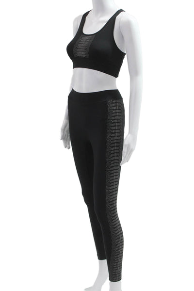 Ultracor Women Animal Print Nylon Leggings Set Black Size XS