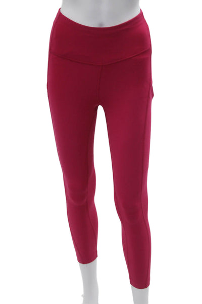 Athleta Womens Ankle Cropped Pink Leggings 75% Polyester 25% Spandex Size XS