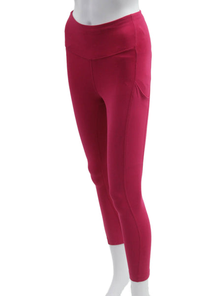 Athleta Womens Ankle Cropped Pink Leggings 75% Polyester 25% Spandex Size XS