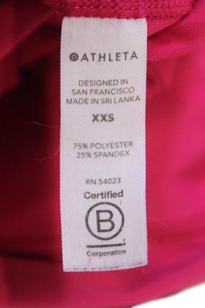 Athleta Womens Ankle Cropped Pink Leggings 75% Polyester 25% Spandex Size XS