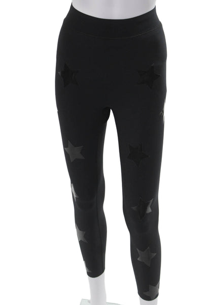 Ultracor Women Black Ankle Leggings Star Print Size XS