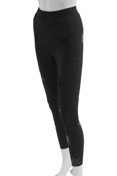 Ultracor Women Black Ankle Leggings Star Print Size XS
