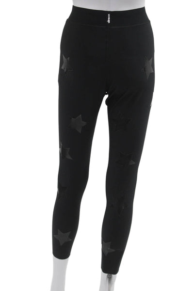 Ultracor Women Black Ankle Leggings Star Print Size XS