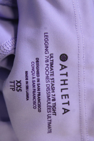 Athleta Womens Purple Ankle Leggings 75% Poly 25% Spandex Size XS