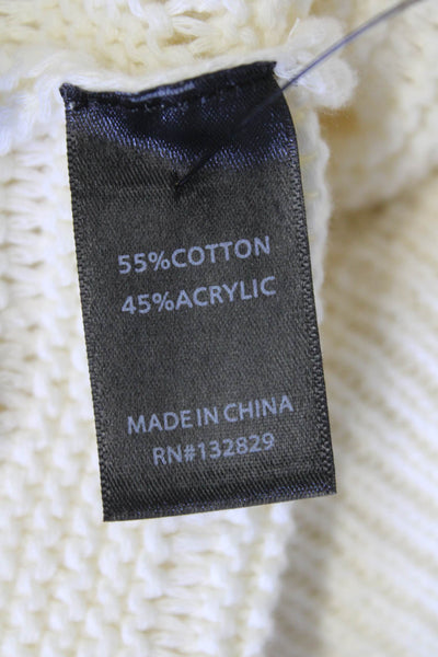 House of Harlow 1960 Women White Striped Sweatpants 55% Cotton Size M