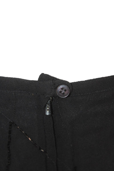 French Connection Women Black Straight Pencil Skirt Rayon Short Size 8