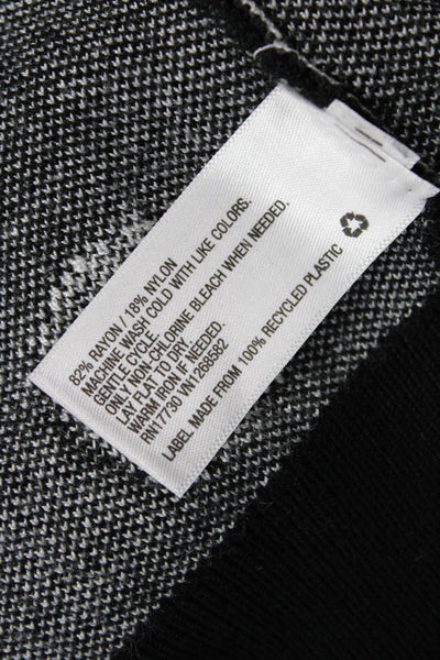 Victor Glemaud Womens Black Polka Dot Cardigan Square Neck Longsleeve Size L