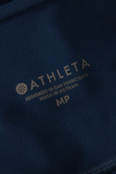 Athleta Women Petite Blue Ankle Leggings Size M