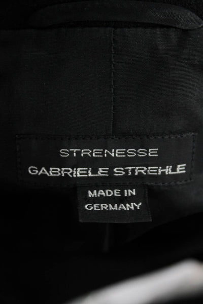 Strenesse Gabriele Strehle Womens Two Button Blazer Dress Suit Set Black Size 12