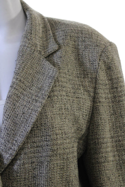 Jaeger Womens Pure New Wool Long Sleeve Lined Blazer Gray Size 12