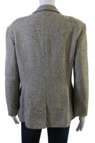 Jaeger Womens Pure New Wool Long Sleeve Lined Blazer Gray Size 12