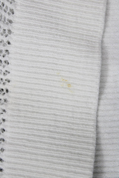 One Grey Day Women Basic Tank White Cotton Round Neck Sleeveless Size XS