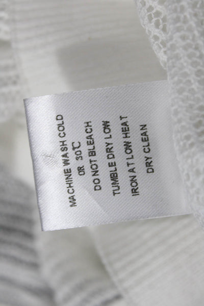 One Grey Day Women Basic Tank White Cotton Round Neck Sleeveless Size XS
