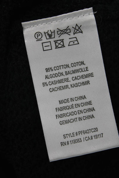 Minnie Rose Unisex Pullover Sweater Black Cotton Cashmere Size XS