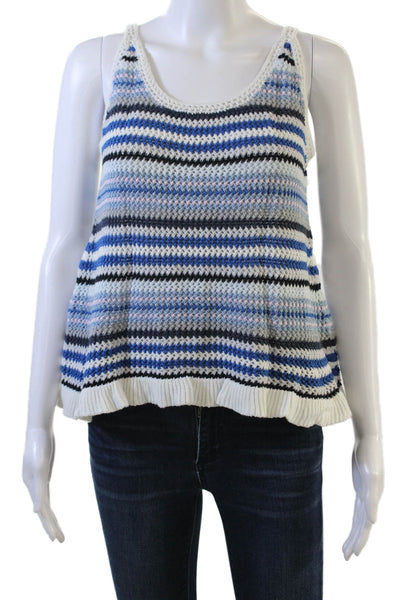 Cotton By Autumn Cashmere Womens Camisole Black Striped Cotton Size S