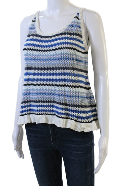 Cotton By Autumn Cashmere Womens Camisole Black Striped Cotton Size S