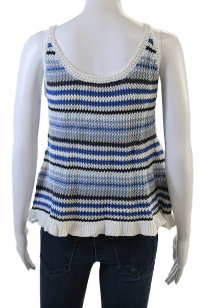 Cotton By Autumn Cashmere Womens Camisole Black Striped Cotton Size S