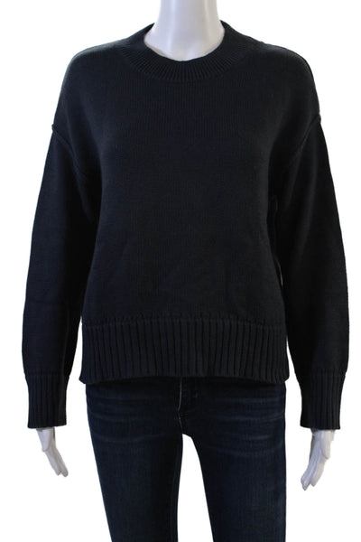 Henry Christ Unisex Dark Blue Cotton Blend Pullover Sweater Size XS