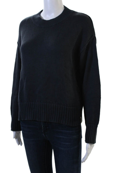 Henry Christ Unisex Dark Blue Cotton Blend Pullover Sweater Size XS