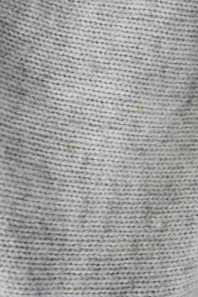 SWTR Womens Gray Extrafine Merino Cashmere Pullover Mock Neck Zip Size XS