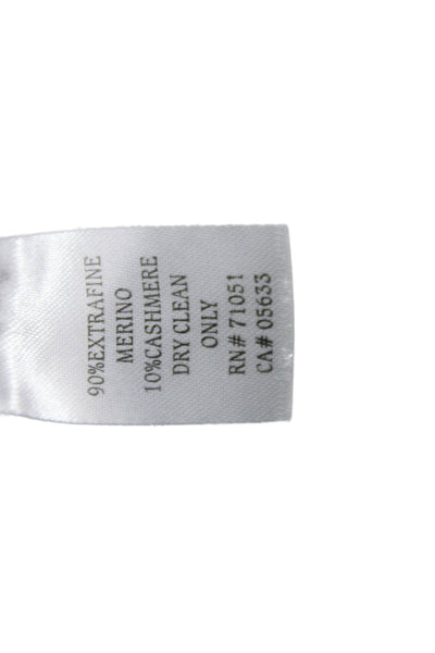 SWTR Womens Gray Extrafine Merino Cashmere Pullover Mock Neck Zip Size XS