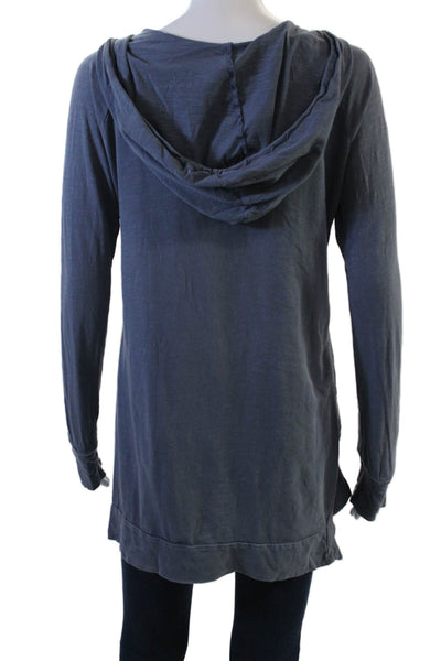 Velvet Womens Pullover Hoodies Dark Gray V-Neck Cotton Long Sleeve Boho Size S