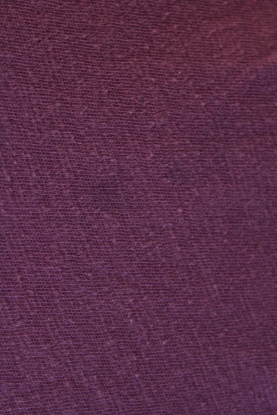 Lucy Womens Tunic Sweatshirt Purple Turtleneck Long Sleeve 100% Cotton Size S