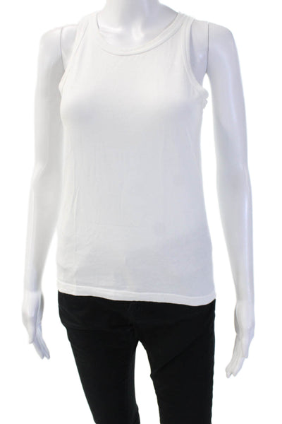 Everlane Womens Basic Sleeveless Tank White Organic Cotton Crew Neck Size XS