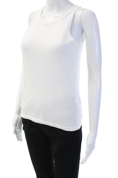Everlane Womens Basic Sleeveless Tank White Organic Cotton Crew Neck Size XS
