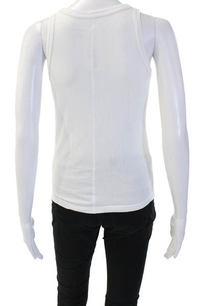 Everlane Womens Basic Sleeveless Tank White Organic Cotton Crew Neck Size XS