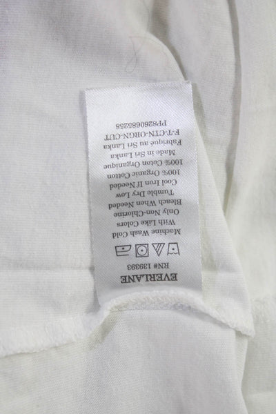 Everlane Womens Basic Sleeveless Tank White Organic Cotton Crew Neck Size XS
