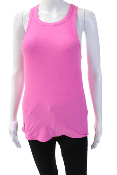 Beyond Yoga Womens Basic Sleeveless Tank Pink Polyester Round Neck Size XS