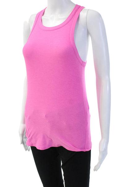 Beyond Yoga Womens Basic Sleeveless Tank Pink Polyester Round Neck Size XS