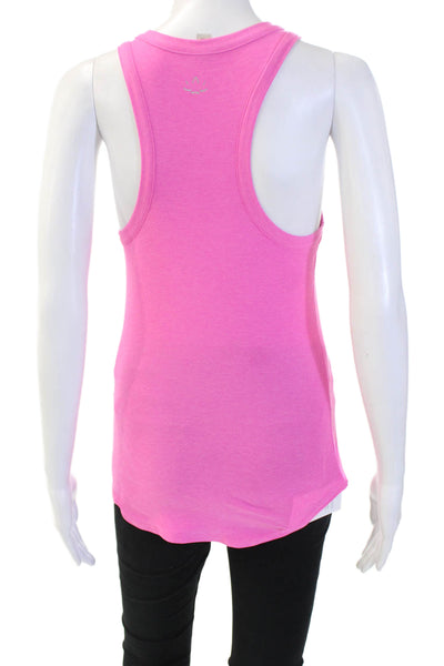 Beyond Yoga Womens Basic Sleeveless Tank Pink Polyester Round Neck Size XS
