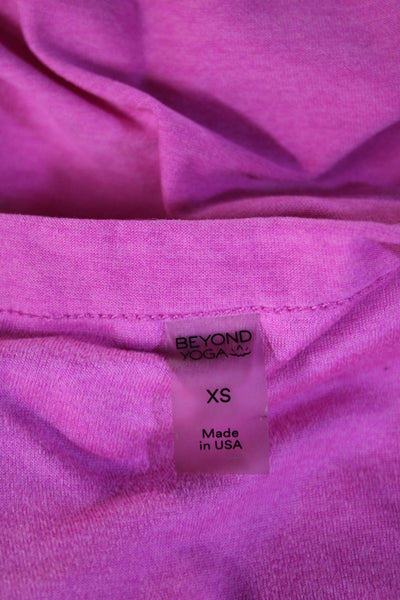 Beyond Yoga Womens Basic Sleeveless Tank Pink Polyester Round Neck Size XS