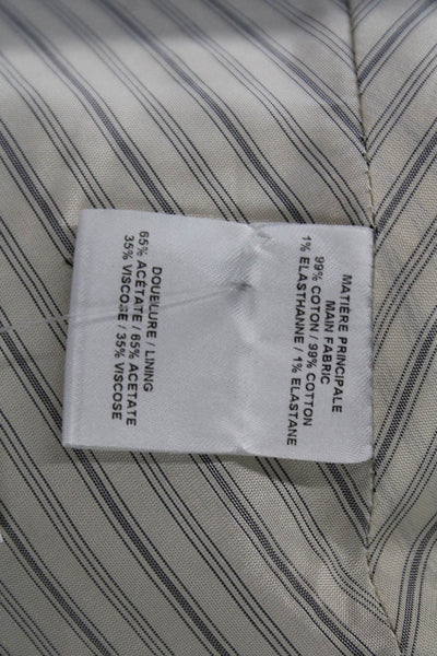 Vanessa Bruno Womens A-Line Mini Skirt Beige Herringbone Cotton Size S
