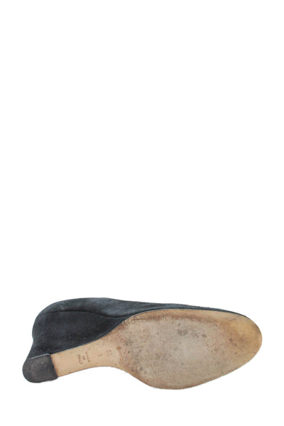 Kate Spade New York Womens Suede Slide On Wedge Pumps Black Size 8.5 B